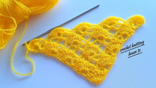 parfait 👍châle débutant triangle au crochet rapide et facile pour débutantschâle crochet facile [upl. by Eelyahs]