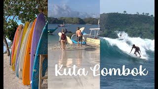 Surfing at Kuta Lombok Vlog  Backpacking Indonesia with my family Part 5 [upl. by Natsyrk]