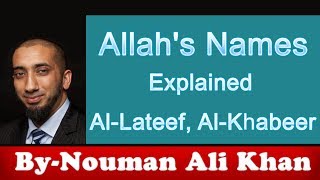 Allahs Names Explained AlLateef amp AlKhabeer  Nouman Ali Khan [upl. by Enyahs]