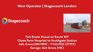 Episode 4  FRV  Route W9 to Southgate Station  New Operator SLN  37757 YY66PZD [upl. by Teyut]