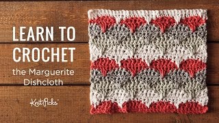 Learn to Crochet a Marguerite Dishcloth [upl. by Nalani]