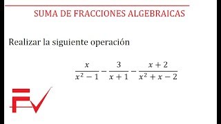 Suma de fracciones algebraicas con diferente denominador n3 [upl. by Yellehs]