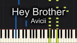 Hey Brother Avicii Piano Tutorial Synthesia [upl. by Flora157]