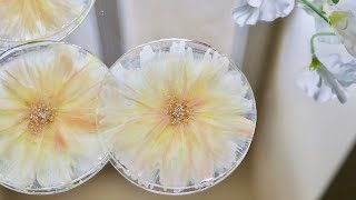 How to Make Gorgeous 3D Flower Resin Coasters [upl. by Nairim]