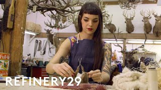 Im 29 amp I Taxidermy Animals For A Living  Refinery29 [upl. by Inavoig24]