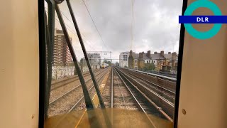 DLR Front Cab Ride Shadwell  Limehouse  B92 Stock [upl. by Rowney]