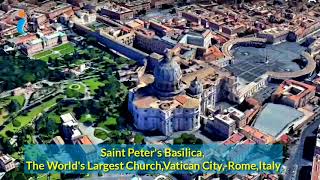 Arial View Saint Peters Basilica The Worlds Largest Church Vatican CityRomeItaly [upl. by Arnold]