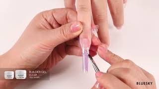 Bluesky Builder Gel  Nail Extension Tutorial [upl. by Wagoner13]