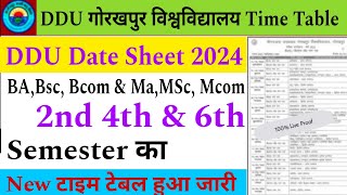 ddu university gorakhpur exam time table 2024  how to download ddu time table 2024  ddu exam date [upl. by Nolrak847]