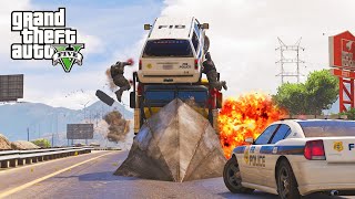 GTA 5 PHANTOM WEDGE TRUCK CRASHES EP 5  IMPACT COMPILATION  DESTRUCTION [upl. by Flynn897]