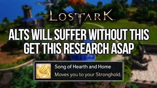 LOST ARK TOP PRIORITY Research Changes Honing Alts STRONGHOLD BEGINNERS GUIDE step 1 [upl. by Einyaj]