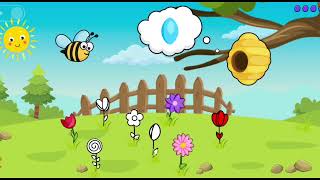 Bees and flowers  lets collect honey  children learning game bee honey learning [upl. by Seigel]