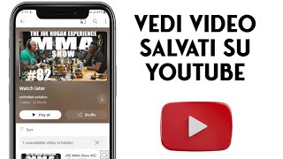 Come Trovare I Video Salvati Su YouTube  Veloce e Facile [upl. by Alcine954]