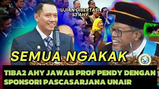 ADA YANG LUCU SAAT UJIAN DISERTASI S3 AHY KETIKA PROF PENDY SUHARIADI [upl. by Aihseuqram]