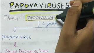 Papovaviridae  Microbiology  Handwritten notes [upl. by Assenej]