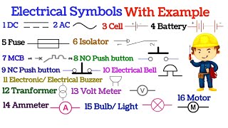 Electrical Symbol with Example Electrical interview me puchhe jaane wale Symbol [upl. by Lehcer]