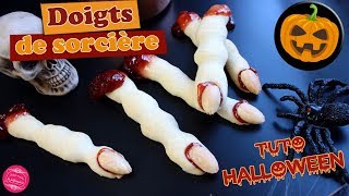 💀 Les BISCUITS DOIGTS DE SORCIERE pour HALLOWEEN  Recette facile et qui fait peur 💀 [upl. by Opportuna]