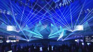 PRGLEA Stage at prolightsound 2016  laser show with Laserworld lasers  Laserworld [upl. by Butte791]