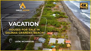 🌟 LIVE OR INVEST Beachfront Houses For Sale in Salinas Grandes León  Nicaragua Real Estate [upl. by Nonnek]