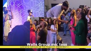 Walls Group mic toss to Leandria Johnson amp Tim Rogers [upl. by Arrakat]