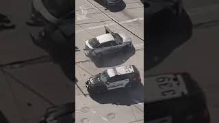 Pedestrian hit by car during police chase in Los Angeles news shorts [upl. by Renae696]