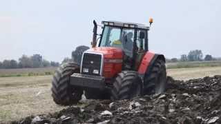 Massey Ferguson 8160 ploughing 2015 [upl. by Hplodur]