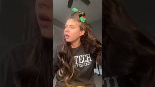 Over night heatless curls using socks 🤪 [upl. by Ymled121]