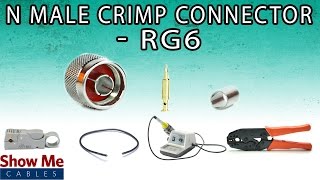 N Male Crimp Connector For RG6  Perfect For DIY Installs [upl. by Nickie]