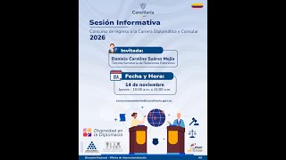 Concurso de Ingreso a la Carrera Diplomática y Consular 2026 [upl. by Westland]