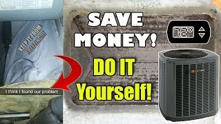 DIY Pipes Frozen Fix Your Own AC Central Air  SUPER EASY [upl. by Lekcim]