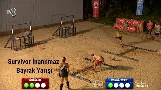 Survivor 2018 Inanılmaz Bayrak Yarışı  Adem amp Sema vs Hilmicem amp Birsen [upl. by Aiela]