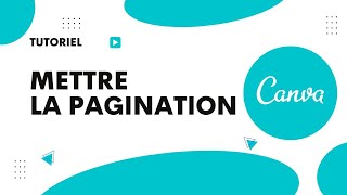 Comment faire une pagination sur Canva [upl. by Shurwood276]