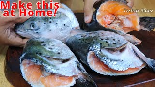 After Watching this Video❗You will want to buy all the Salmon head in the market💯 Tastiest Salmon [upl. by Clava451]