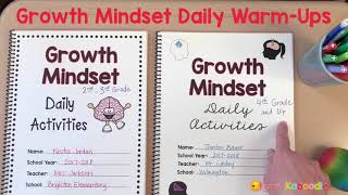 Growth Mindset Daily WarmUp Bell Ringer Journal [upl. by Derfla]