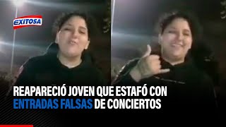 🔴🔵Reaparece Pamela Cabanillas joven que estafó con entradas falsas a peruanos [upl. by Ennaitsirhc]