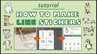 〈Tutorial〉MAKING YOUR OWN LINE STICKERS [upl. by Adnovay]