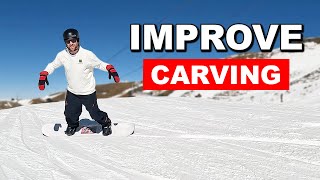 Instantly Improve Your Snowboard Carving Turns [upl. by Nylecyoj]