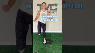 Lateral Plate Hops kneepain performance workout [upl. by Nylsor176]