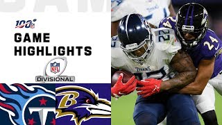 Titans vs Ravens Divisional Round Highlights  NFL 2019 Playoffs [upl. by Anirroc]