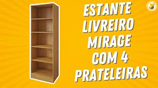 Estante Livreiro Mirage com 4 Prateleiras Viero [upl. by Anayd]