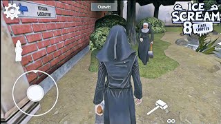 Ice Scream 8 Playing As Evil Nun Full Gameplay [upl. by Ednutabab]