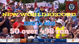 ENG vs NED first ODI highlights 2022World Record score by England 498 Run [upl. by Kashden687]