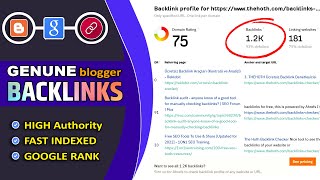 How to Create Free High Authority Backlinks for blogger Website 2023 😱 Blogger Backlinks [upl. by Quita336]