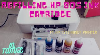 HP DeskJet 1212 printer refilling ink cartridge in tamil  Part1  LUC Tech [upl. by Chicoine]