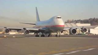 GEnx2b engine on the GE test Boeing 747 [upl. by Pinzler177]