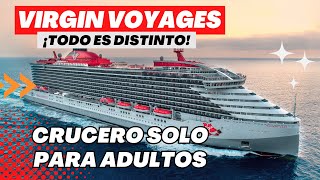 ¡Todo es distinto en un crucero para adultos de Virgin Voyages  Valiant Lady [upl. by Lounge]