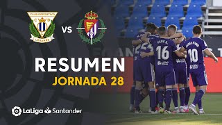 Resumen CD Leganés vs Real Valladolid 12 [upl. by Zetnauq]