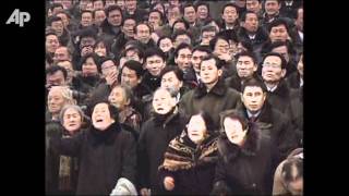 Kim Funeral As North Koreans Wail and Mourn [upl. by Yarvis394]