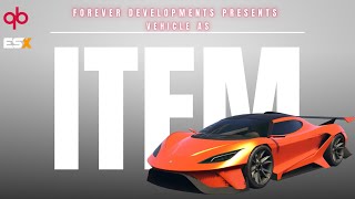 Vehicle as item  QBCore  ESX  Fivem Script fivem fivemroleplay gtav esxscripts qbcore [upl. by Ondine]