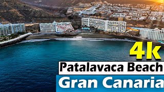 Gran Canaria Patalavaca Beach 4k  MOGAN  Early morning Drone view [upl. by Terrijo]